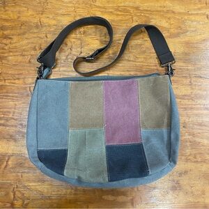 Color Block Canvas Crossbody Bag